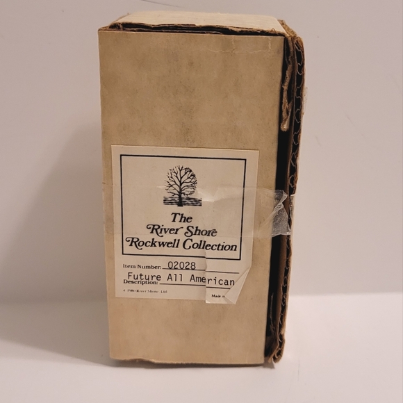 Norman Rockwell River Shore Porcelain Future All American Boy Football Figurine - Picture 6 of 7